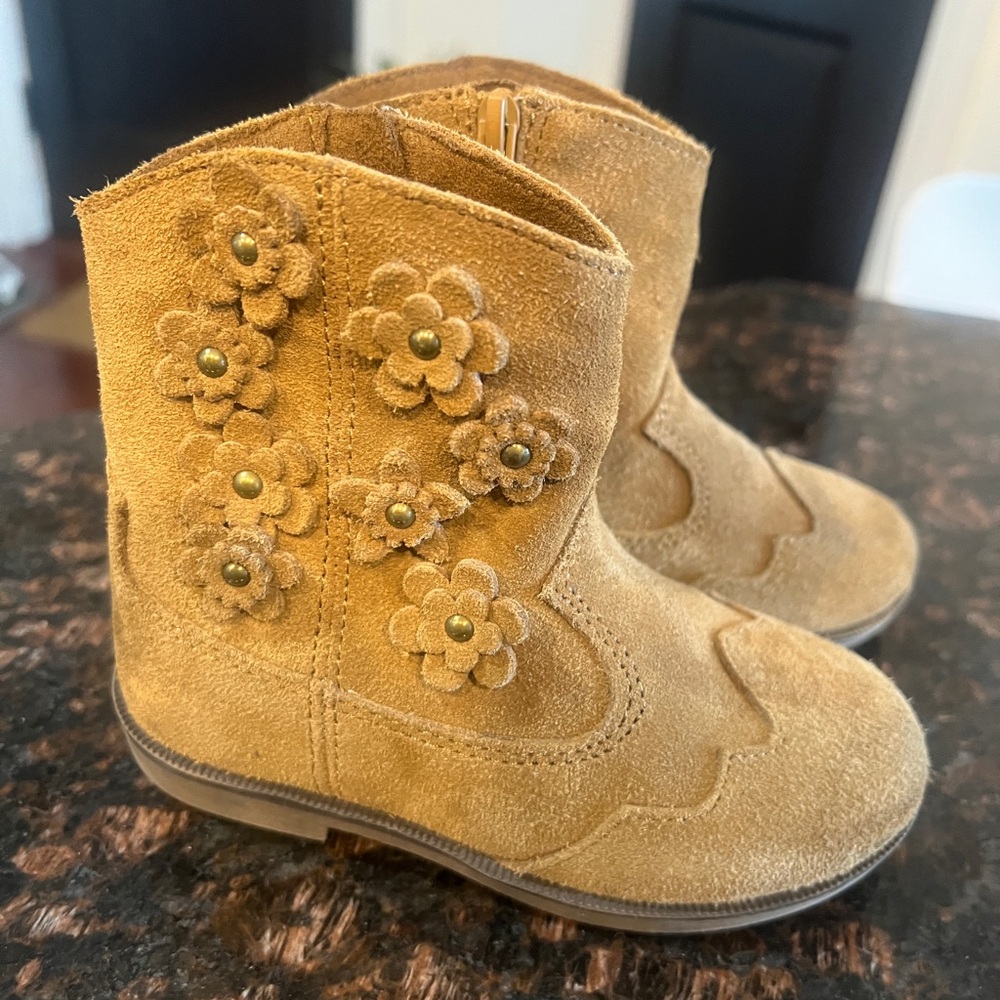 Zara Leather Toddler Cowboy Boots size 23/US 7